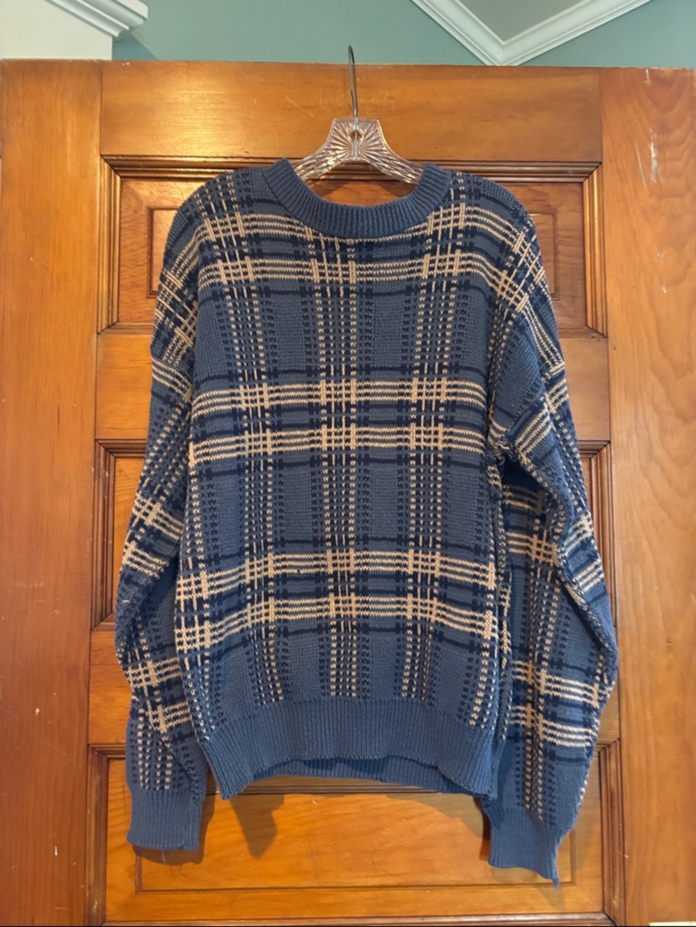 Vintage Harbour Classics Navy & Tan Knit Sweater